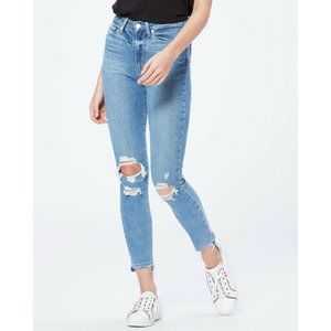 Paige Margot Super Hi Rise Ankle Deconstructed High Rise Skinny Jeans